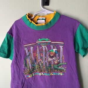 Mardi Gras  Kids Purple and Teal Graphic Tee